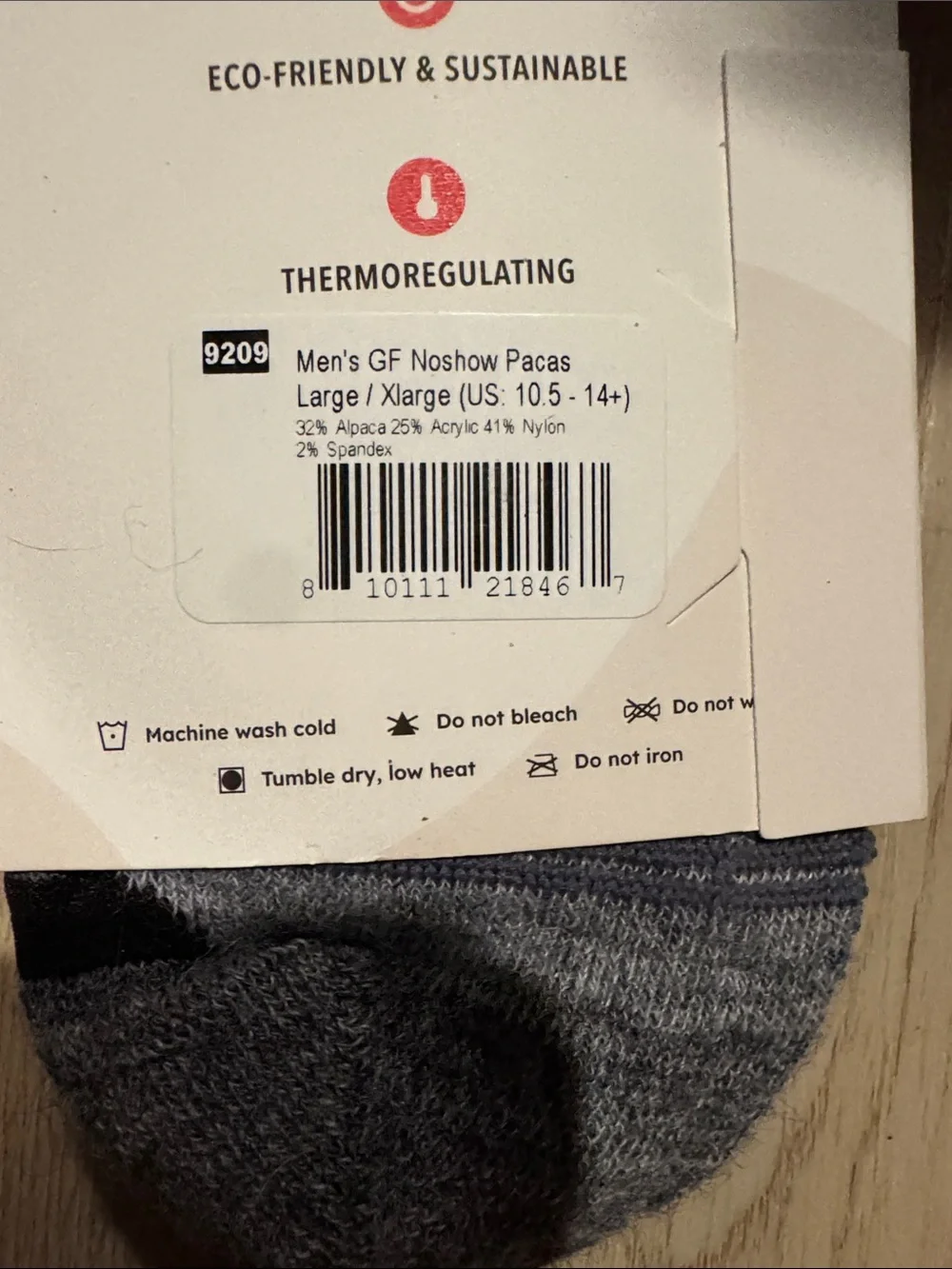 men’s Alpaca no show socks